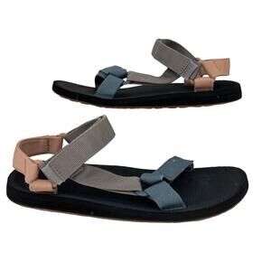 Teva Sandals Mens Size 12 Tri Color Quick Dry Webbing Adjustable Straps